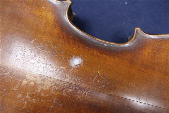 Two 19th century violins largest overall 59cm